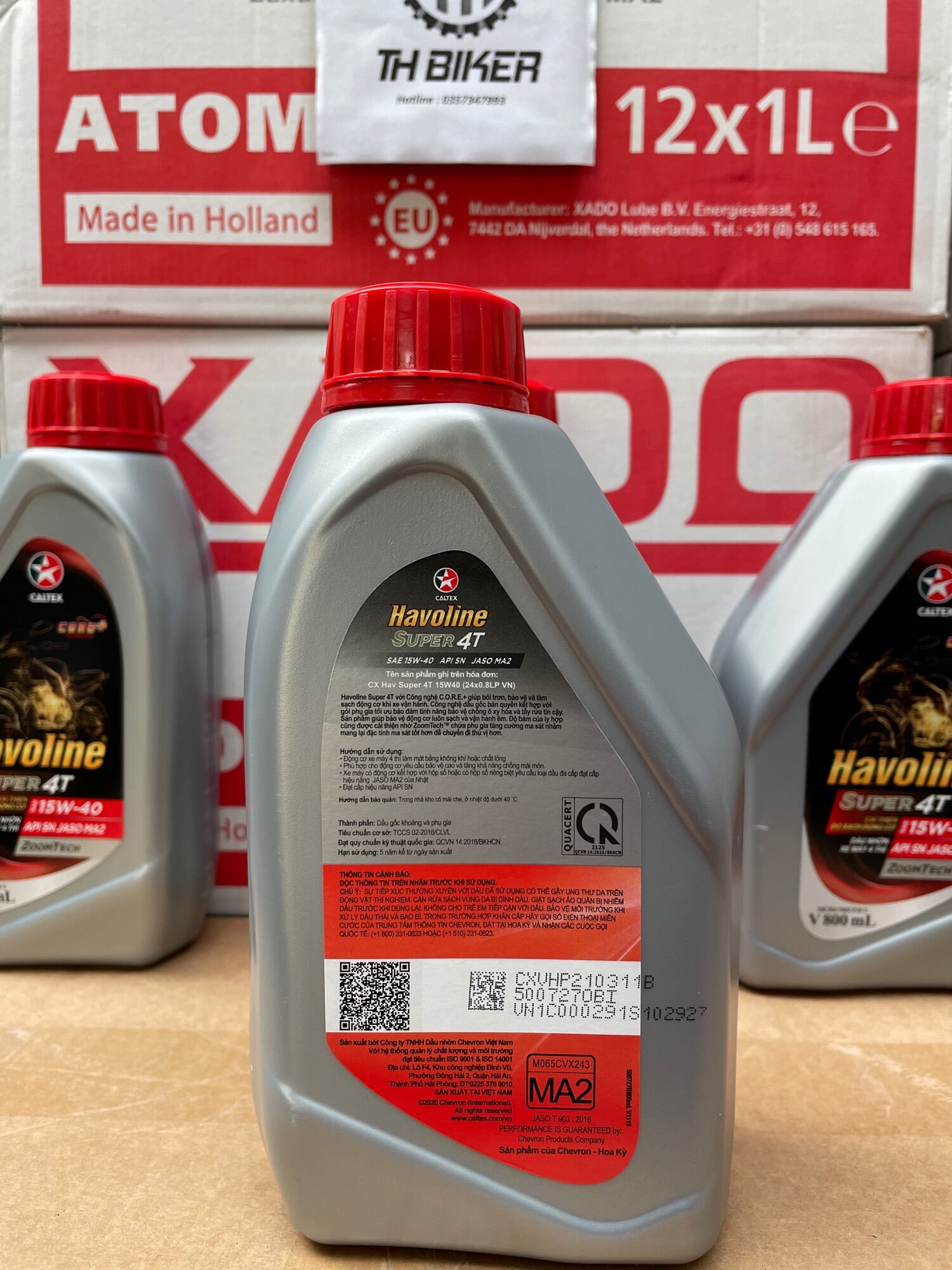 Dầu nhớt xe số CALTEX HAVOLINE Super 4T 15W40 800ml