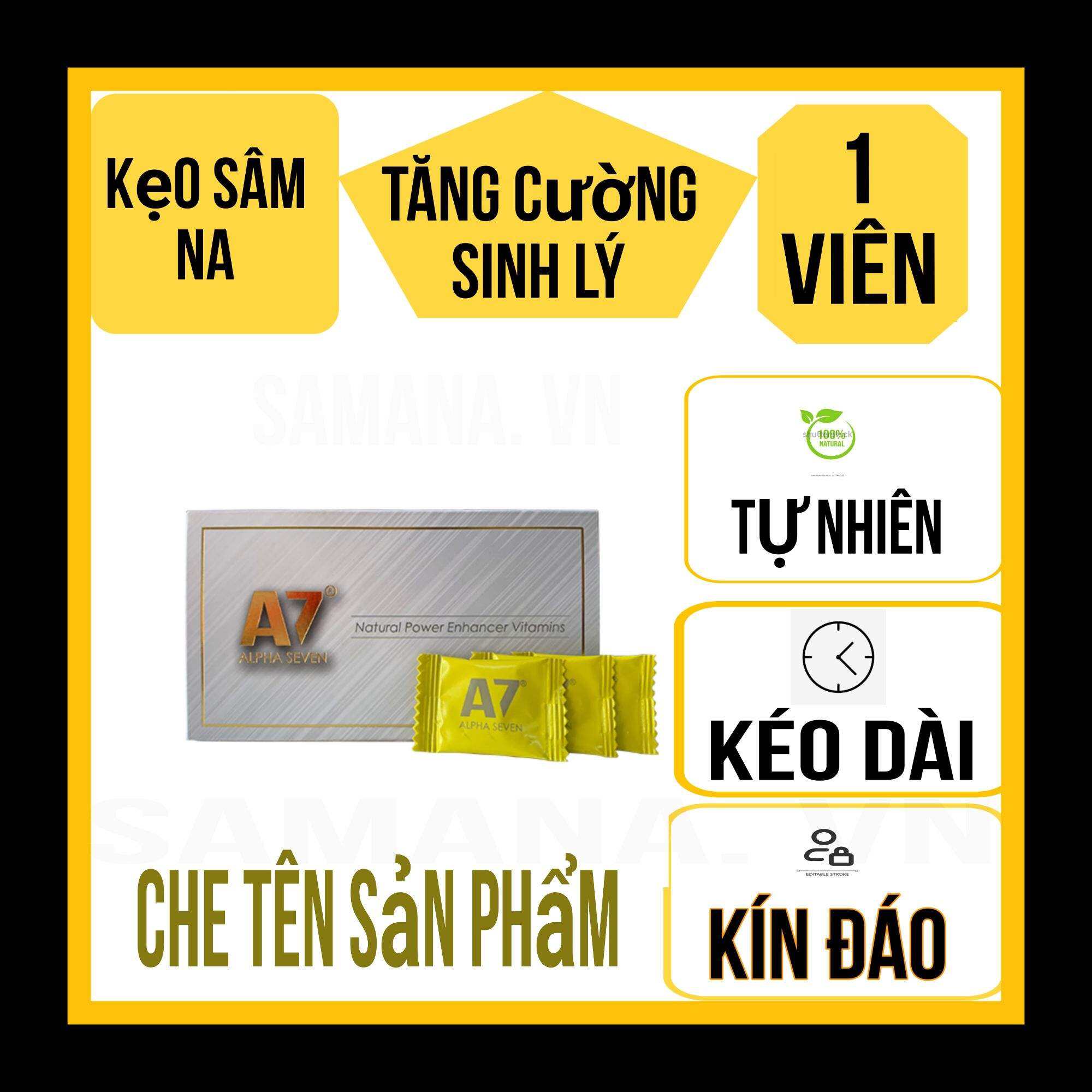 Kẹo sâm vàng A7 1 viên  chính hãng viên mềm