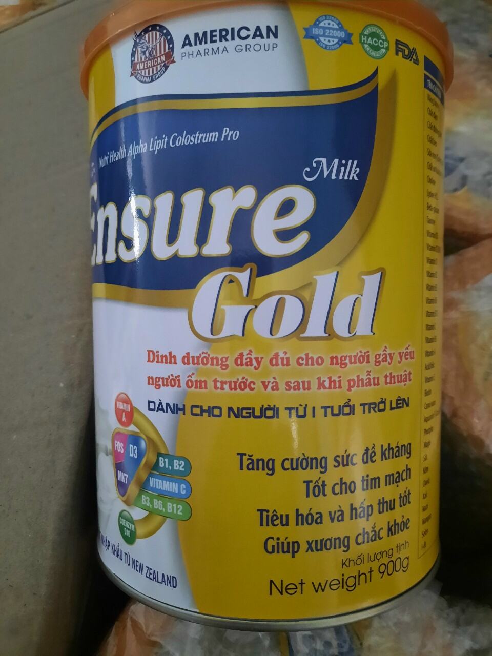 Sữa ensure gold vàng