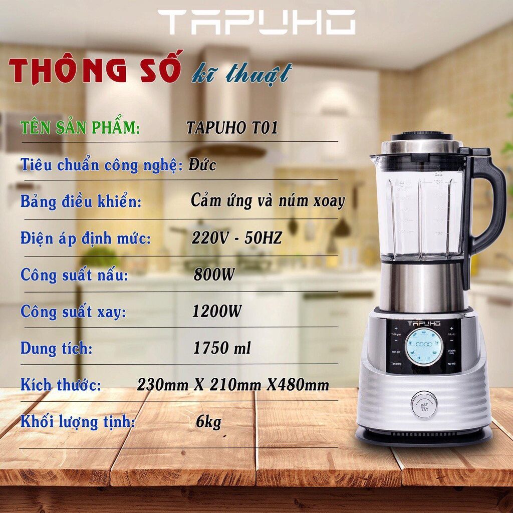 Máy làm sữa hạt đa năng Tapuho T01