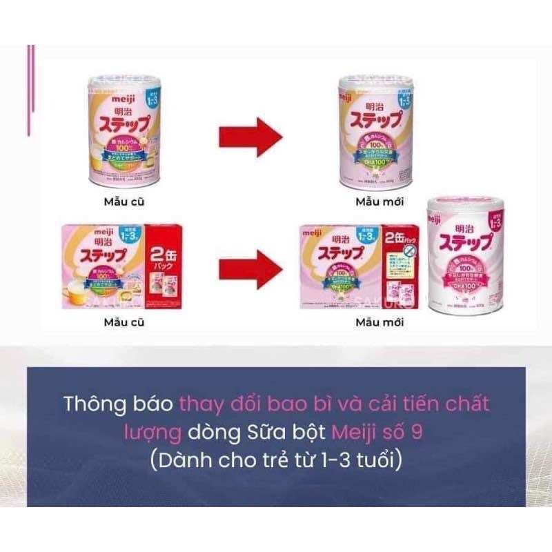 Sữa meiji lon nội địa Nhật 1-3 date 2026