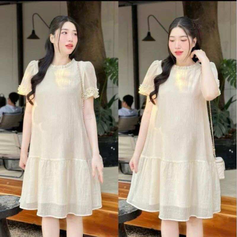 Đầm bầu voan 2 lớp mùa hè siêu mát