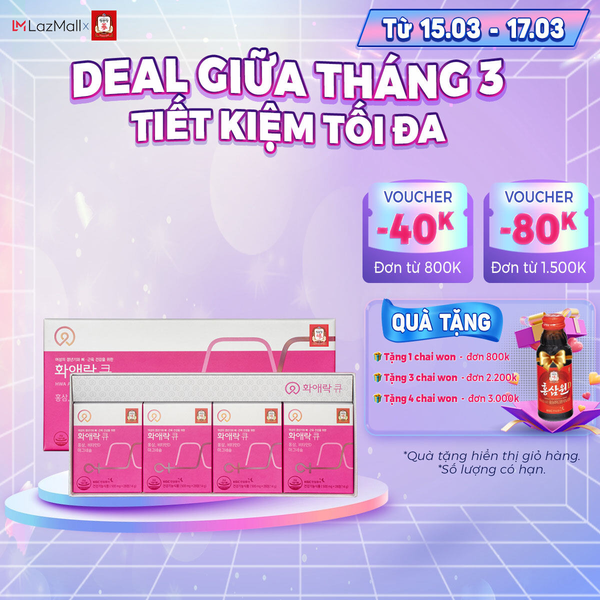 Viên Uống Hồng Sâm Phụ Nữ KGC Cheong Kwan Jang Hwa Ae Rak Q (500mg x112 viên)