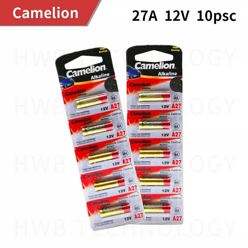 Vỉ 5 viên pin 12v A27 Camelion thay khiển cửa cuốn , pin chuông cửa
