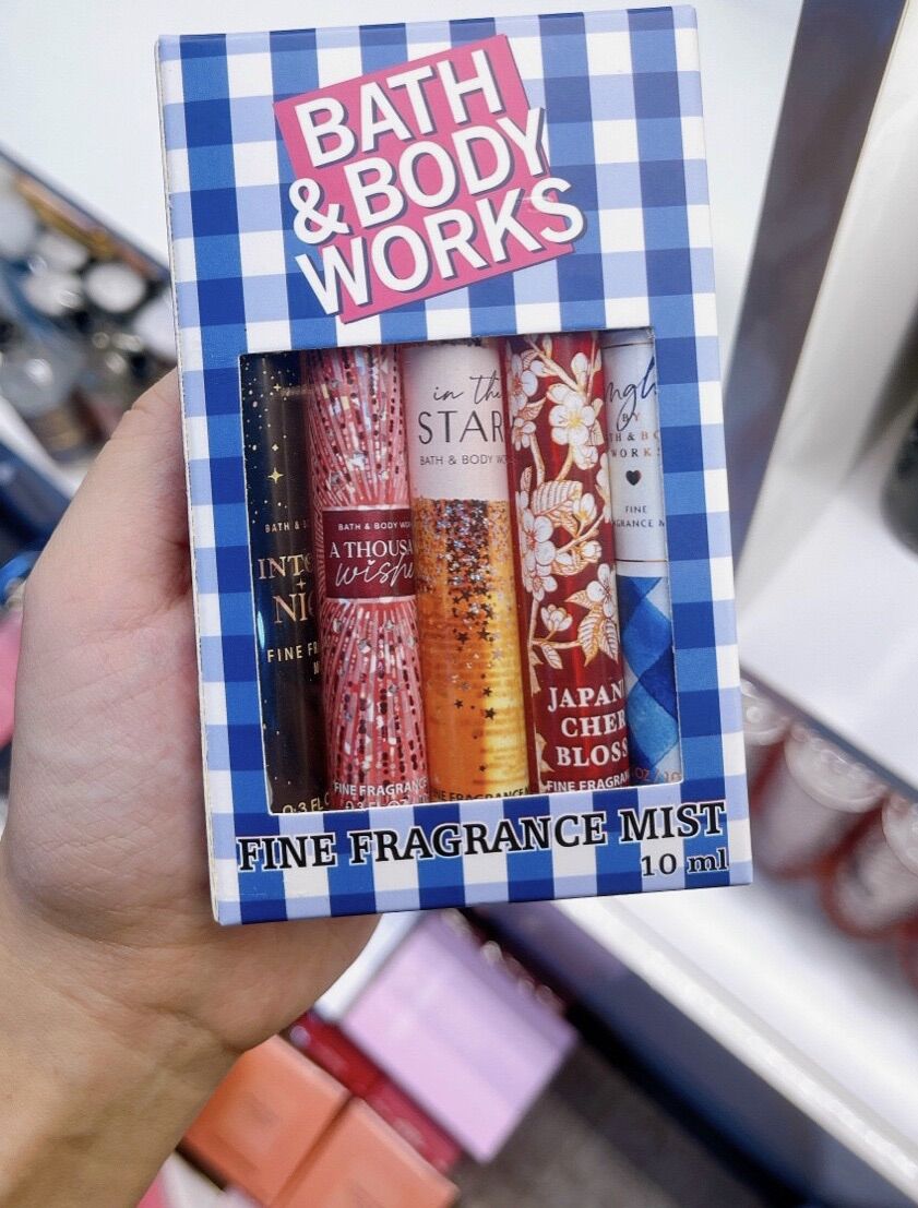 Set mini 5 chai 10ml Bath & Body Word chính hãng