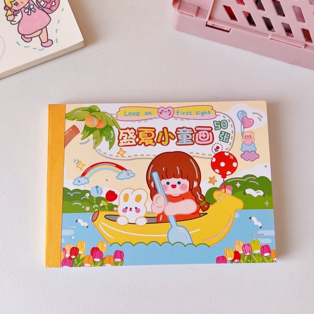 [Tách lẻ 10 tờ] Sổ 50 tờ sticker 10x15cm