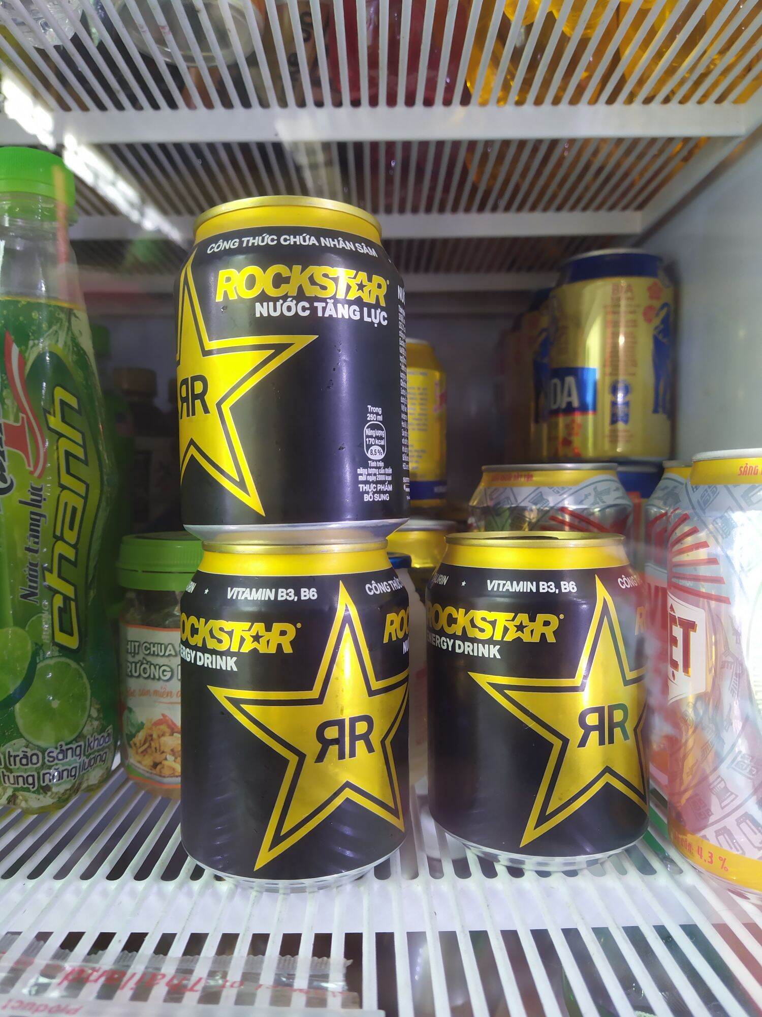 Thùng nước tăng lực Rockstar mới 24 lon x 250ml