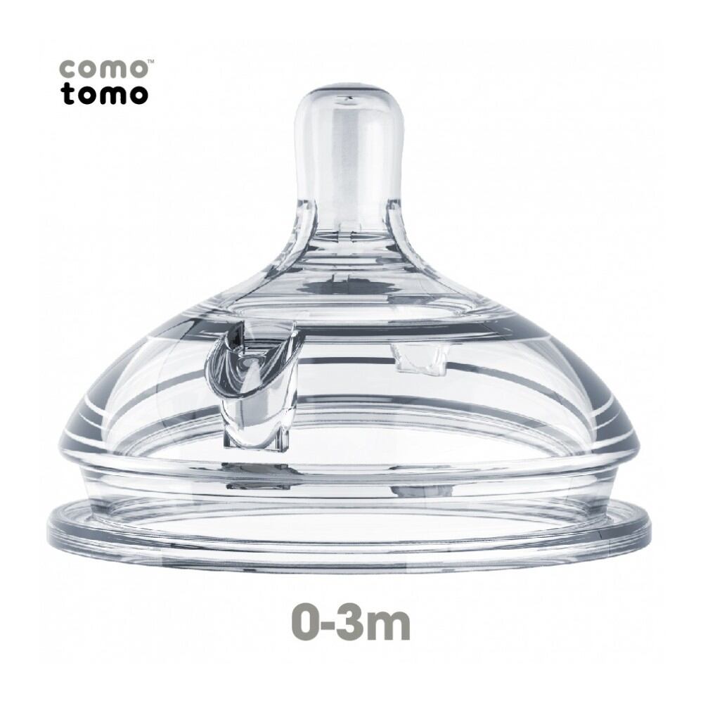 Hộp 2 núm ti siêu mềm thay thế bình sữa comotomo (đủ size 1, 2,3,,y cắt)