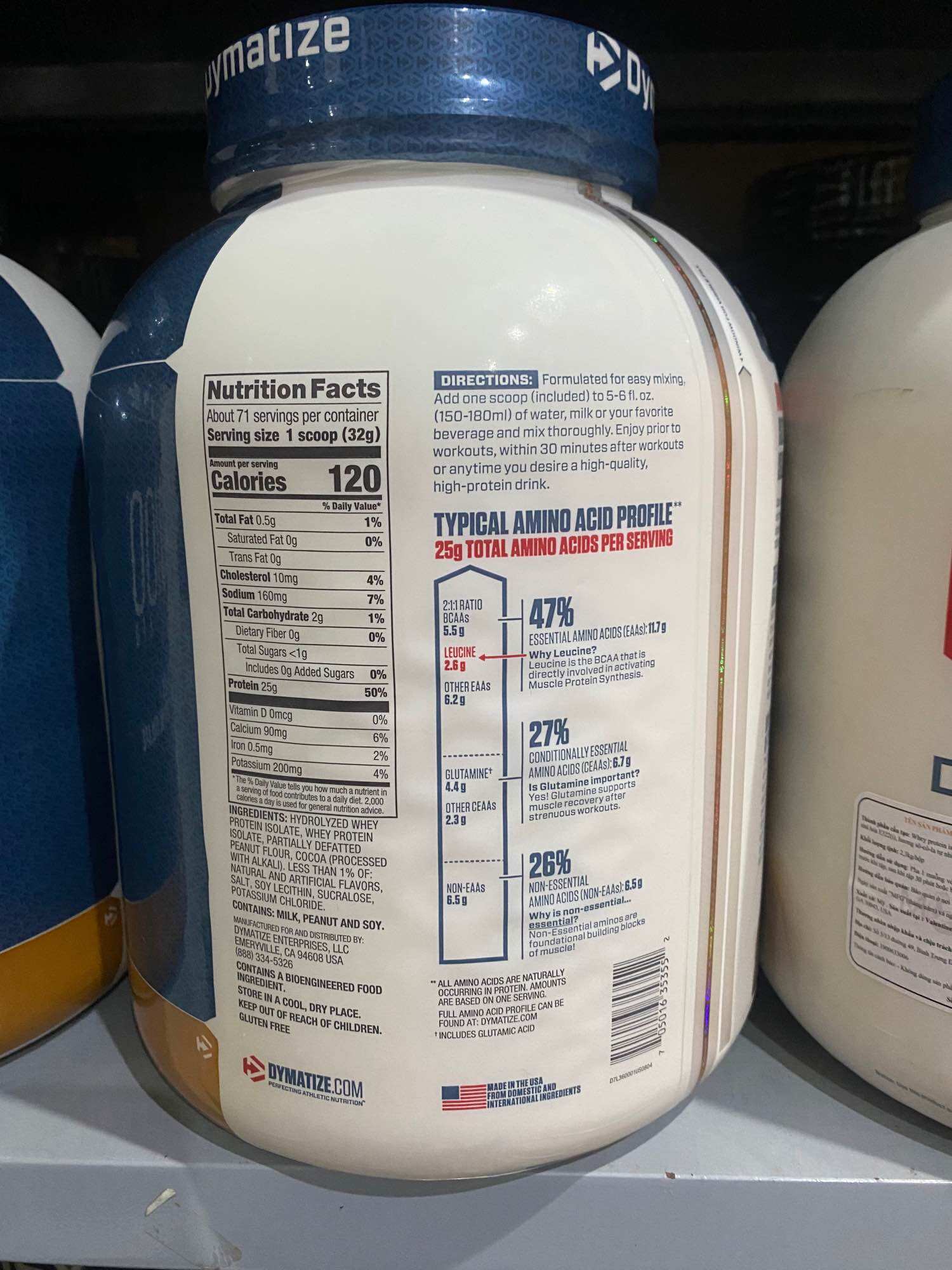 [HCM]WHEY PROTEIN - DYMATIZE - ISO100 - 5lbs - ISO 100 bổ sung whey protein cao cấp hỗ trợ tăng cơ tối ưu - Từ Mỹ