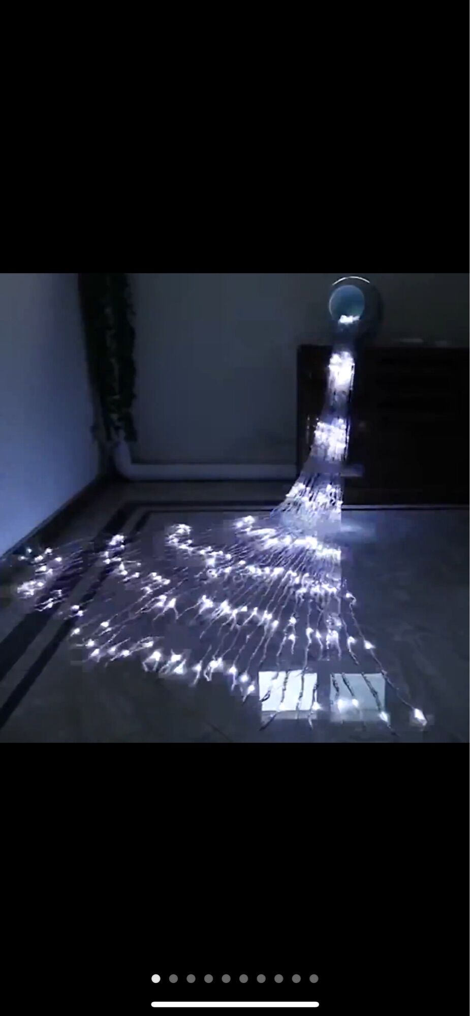 bộ dây đèn led thác nước chảy 10 dây màu trắng
