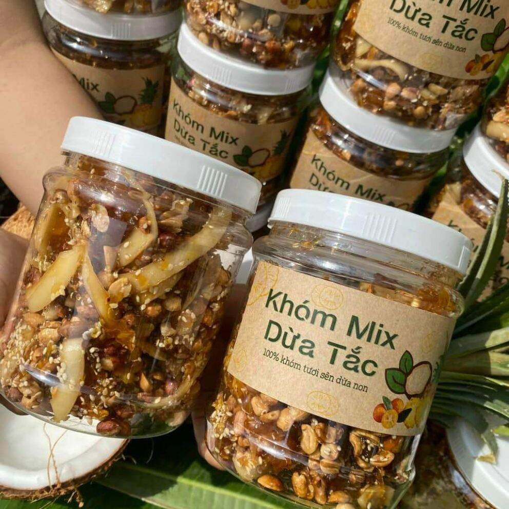 Khóm ngào dừa non 500g (Khóm mix dừa tắc)