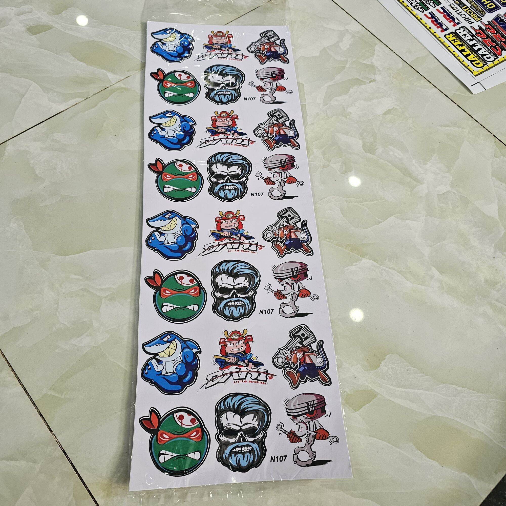 Combo dán nón bảo hiểm 20x60cm