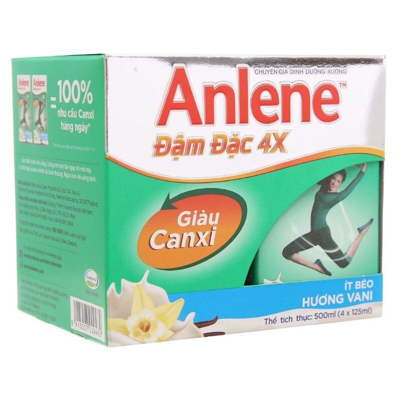 Lốc 4 hộp sữa Anlene đậm đặc 125ml