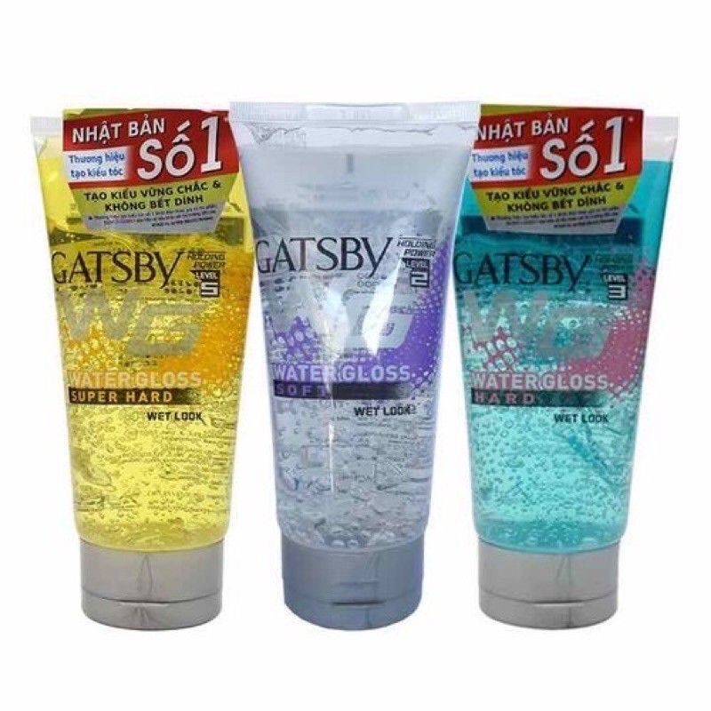 Gel vuốt tóc mềm, giữ nếp tóc gatsby water gloss 170g