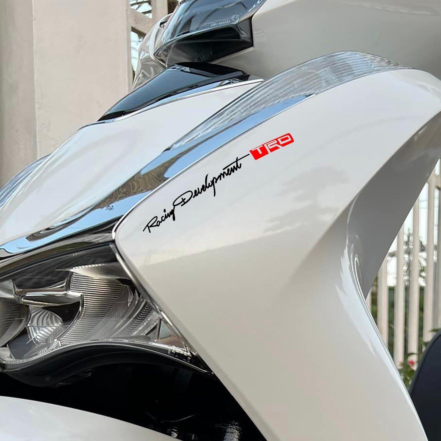 Tem xe(2 chiếc) RACING Development TRC trang trí xe máy Honda -Yamaha