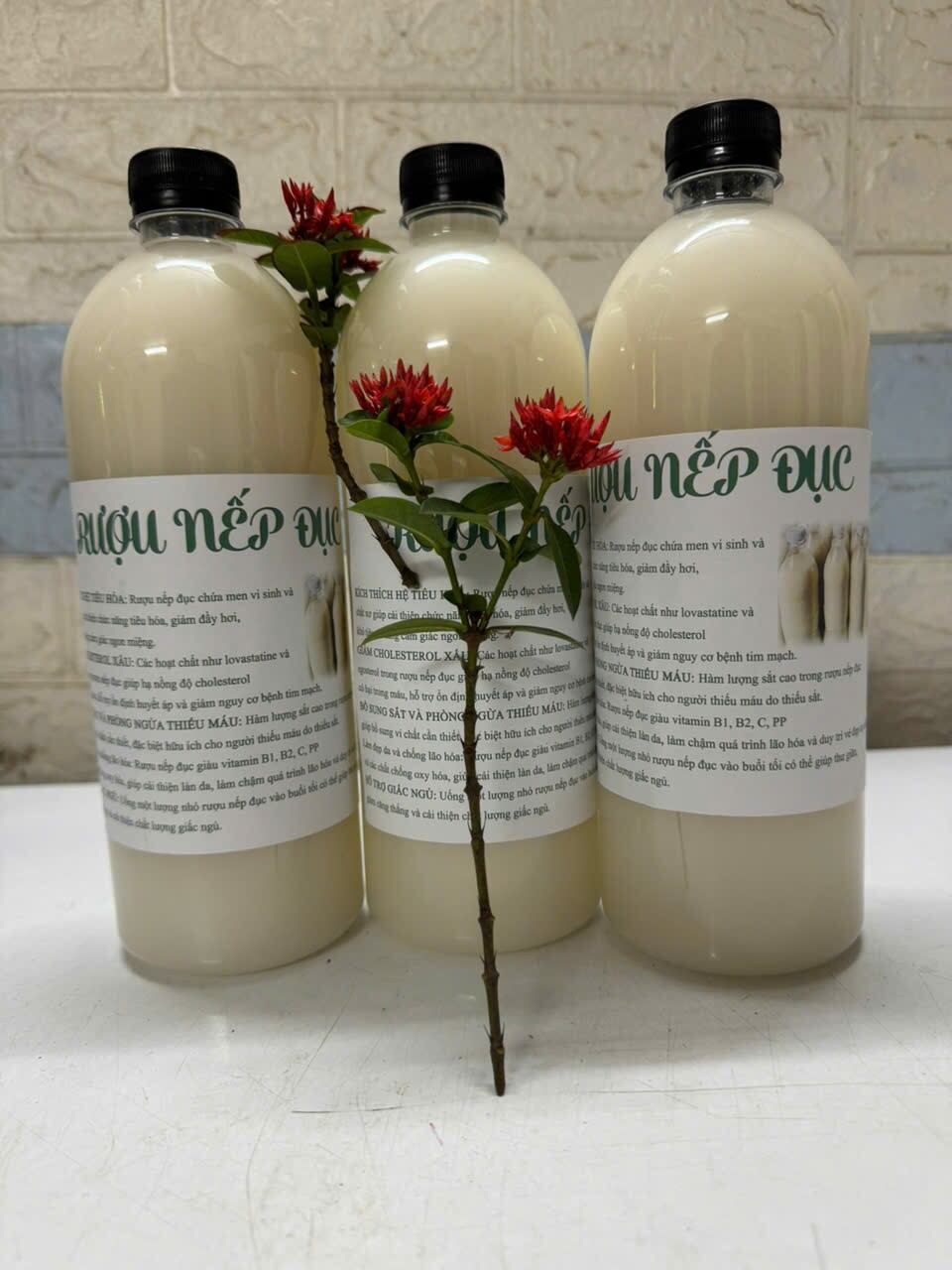 RIOU NẾP ĐỤC NGÂM CHUM HẠ THỔ CHAI 1L