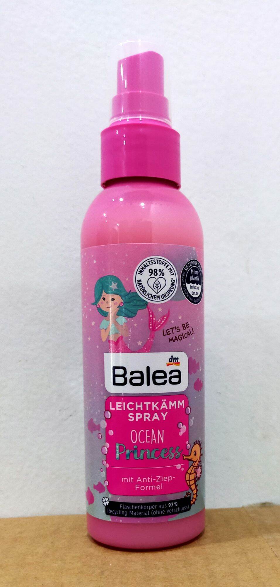 Xịt dưỡng tóc Balea Ocean Princess chống rối tóc cho bé gái từ 1 tuổi của Đức