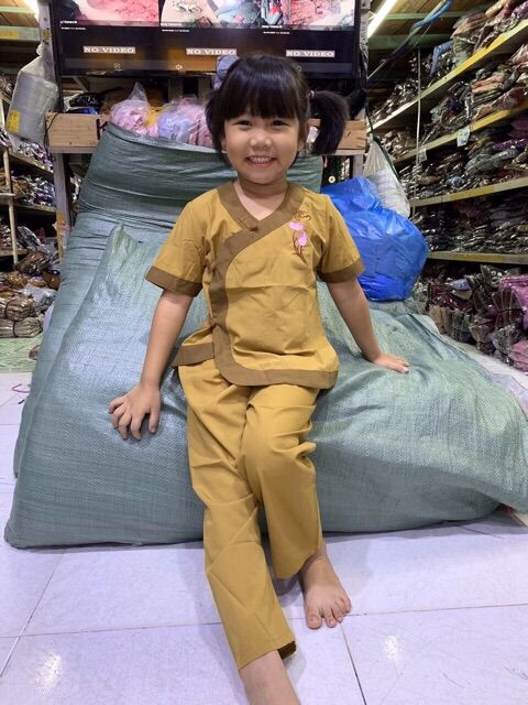 ĐỒ LAM ĐI CHÙA - MẪU BÉ TIM PHỐI KATE LOẠI 1