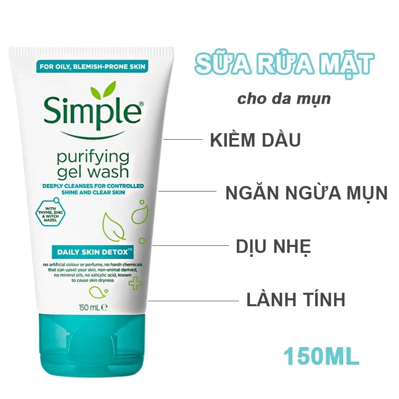 Sữa rửa mặt Simple gel