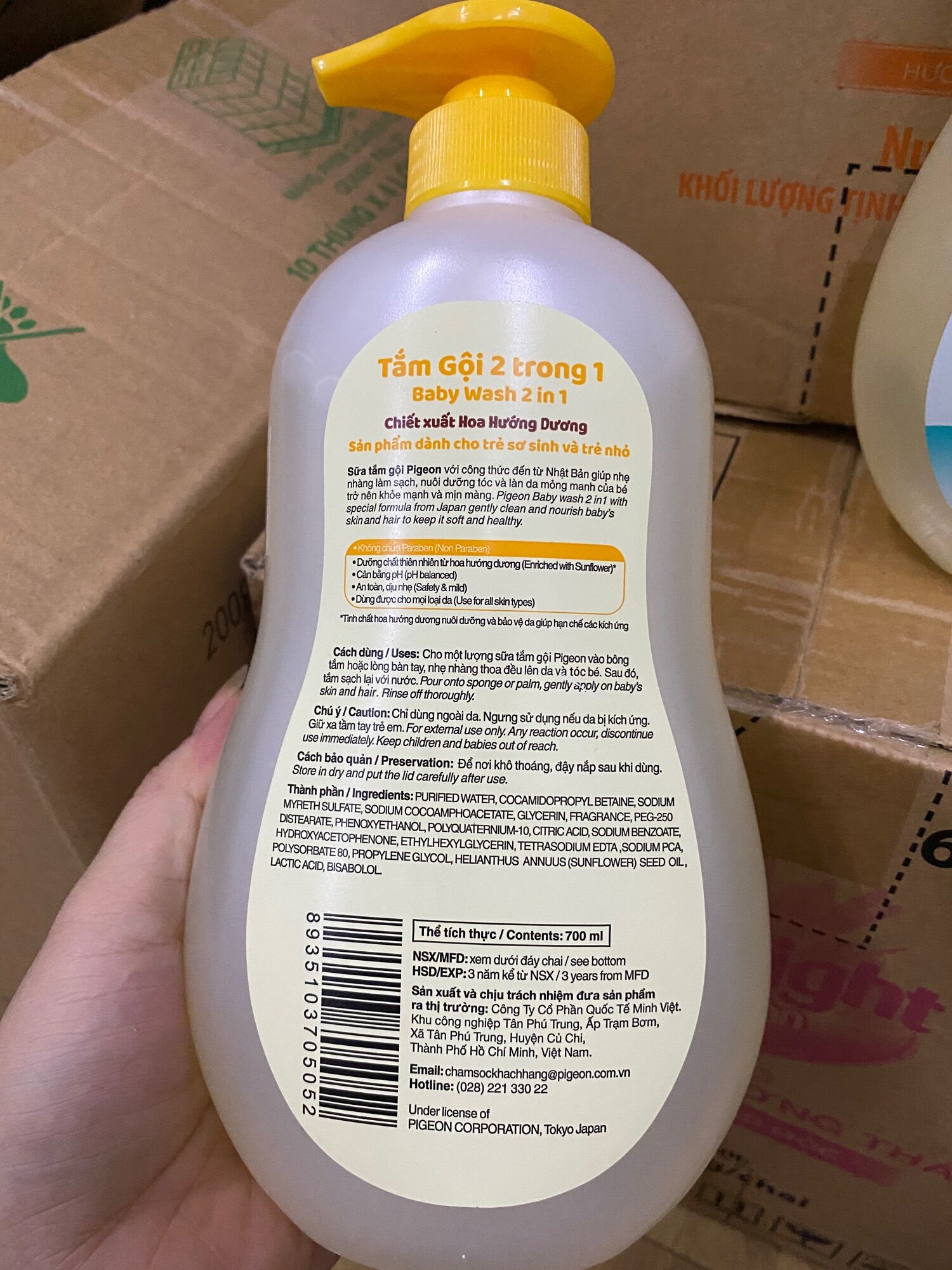 Sữa tắm gội Pigeon 2 in 1 ( 700ml )