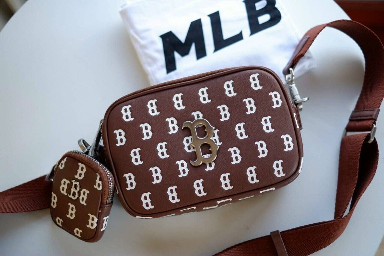 (Full Tag code) Túi Đeo chéo Mlb ny da mềm Size 18cm dành cho nam nữ