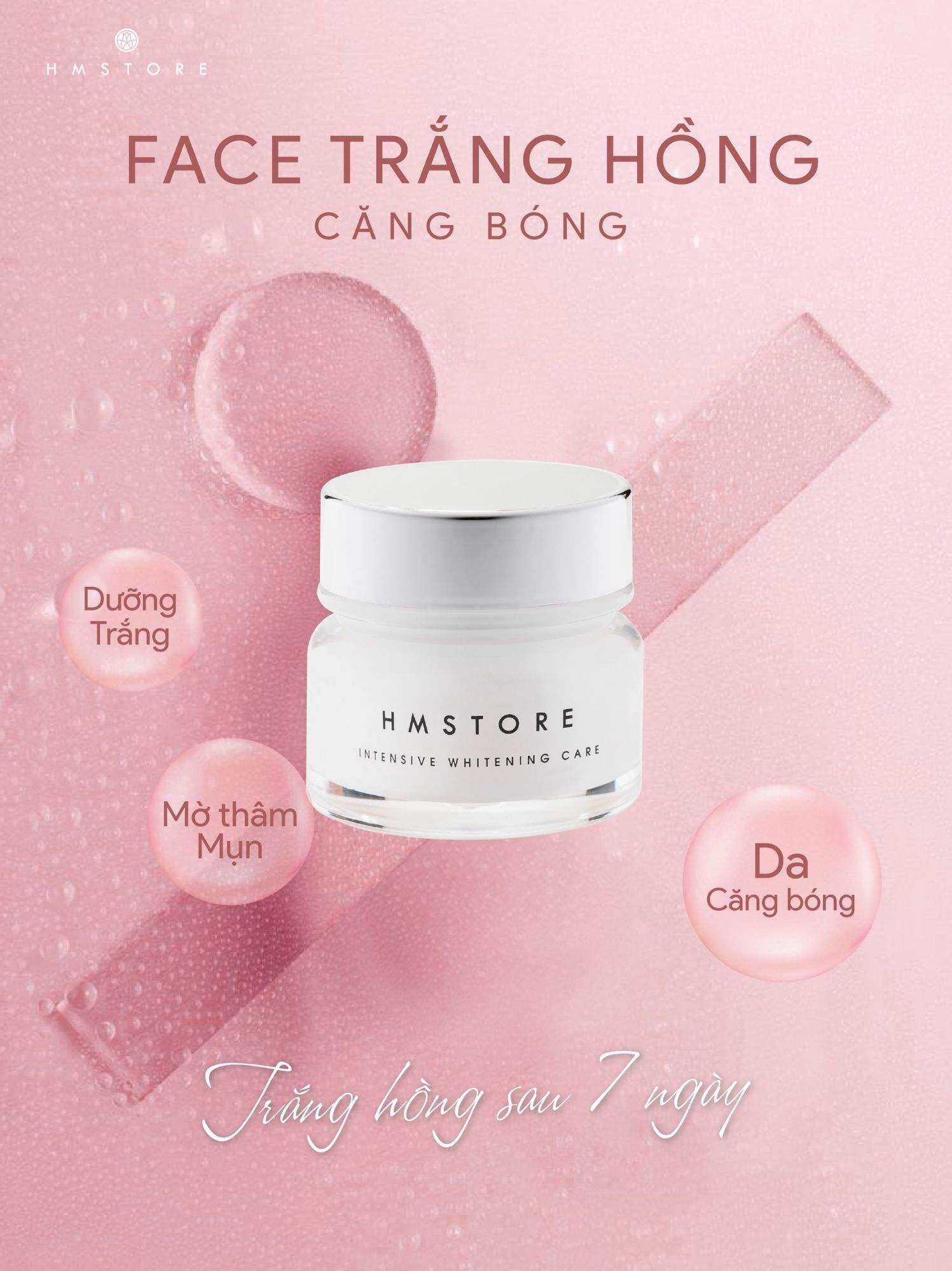 KEM TRẮNG HỒNG CĂNG BÓNG ( Ngăn ngừa mụn, giúp da trắng hồng)