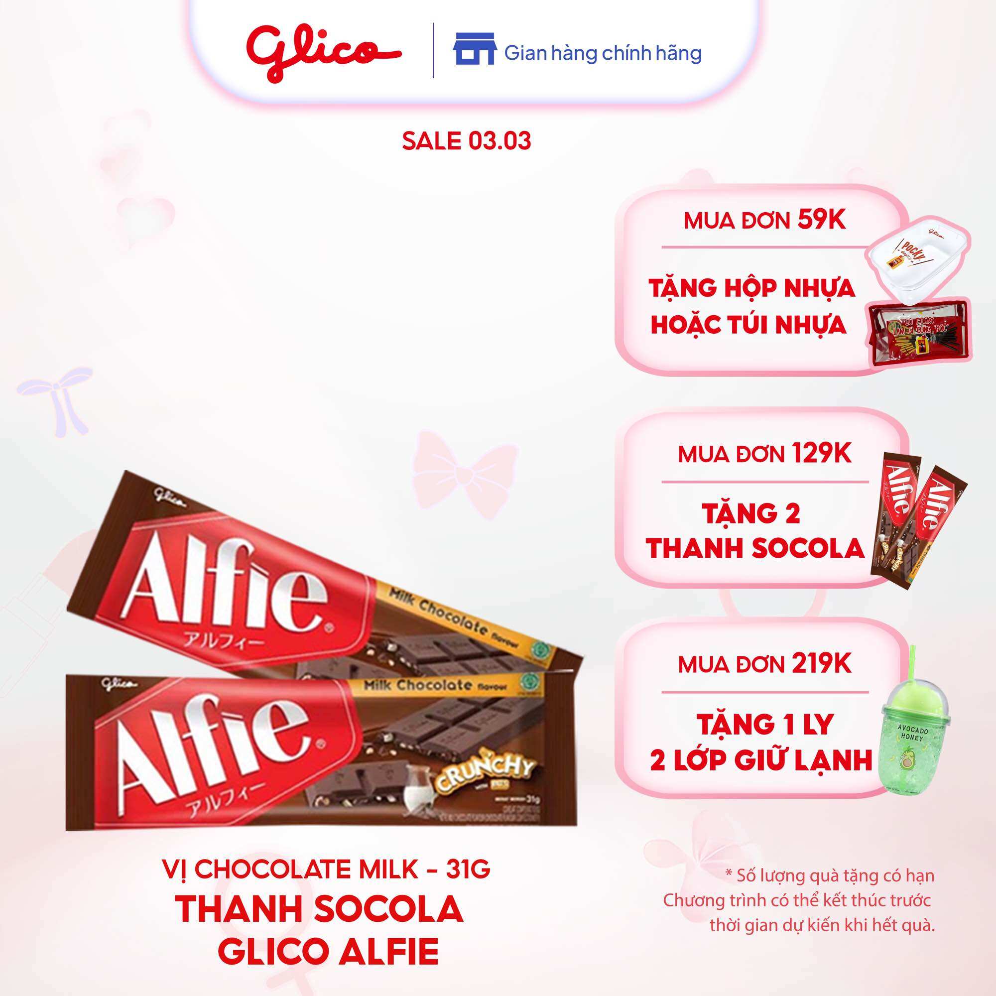 Socola Dạng Thanh Glico Alfie
