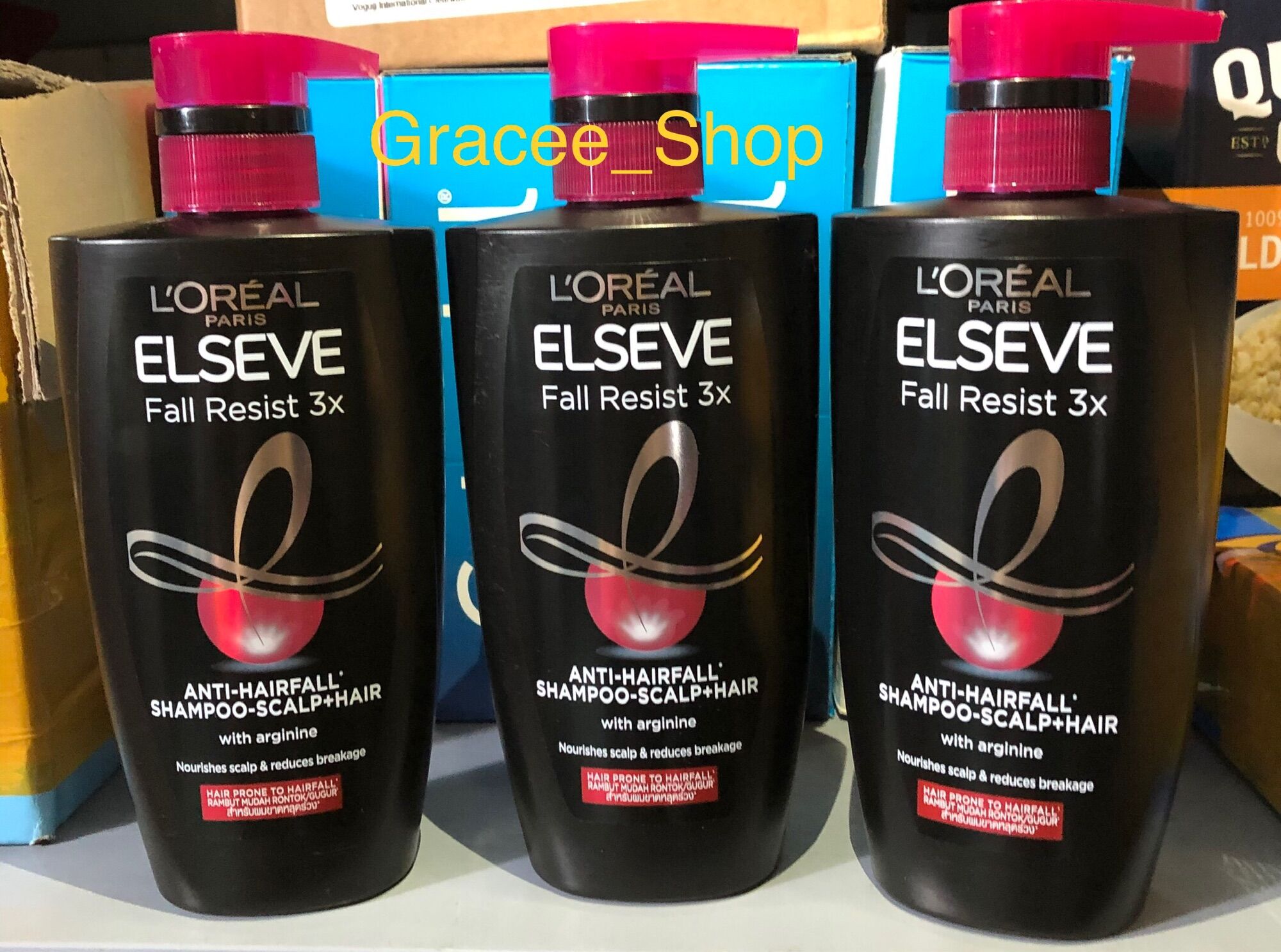 Dầu gội loreal elseve ngăn rụng tóc, phục hồi tóc hư tổn 450ml nội địa thái lan