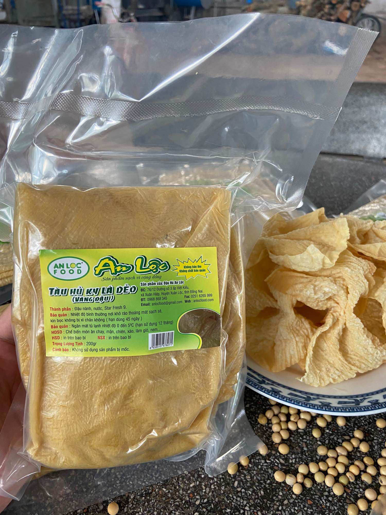 Tàu hủ ky An Lộc 200g lá dẻo mỏng.