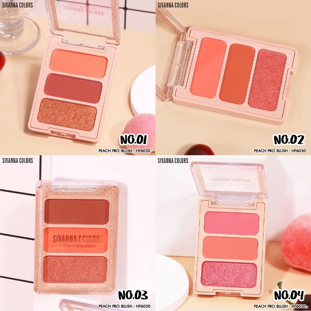 Phấn má hồng sivanna colors peach pro blush hf6030