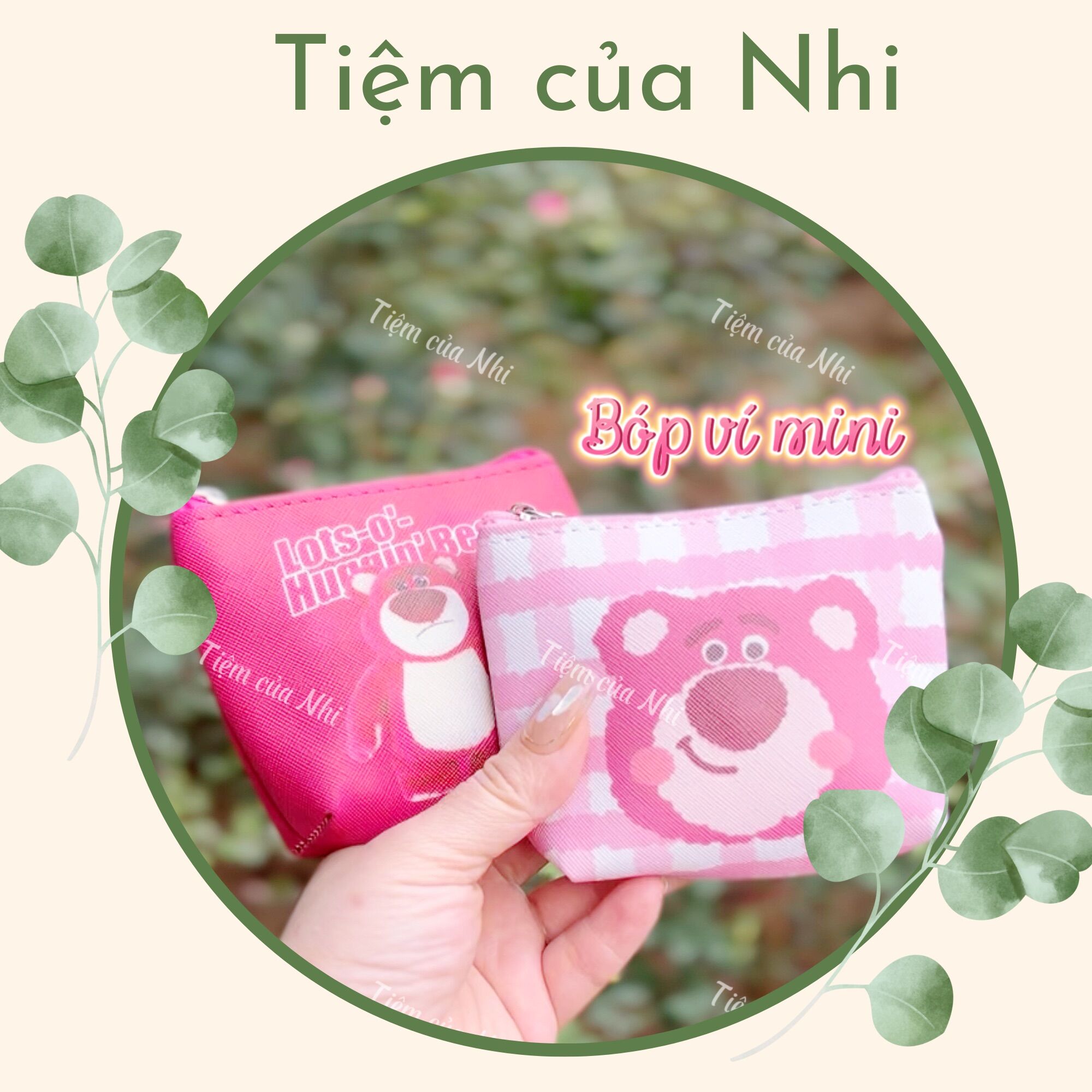 Bóp ví mini gấu dâu lotso