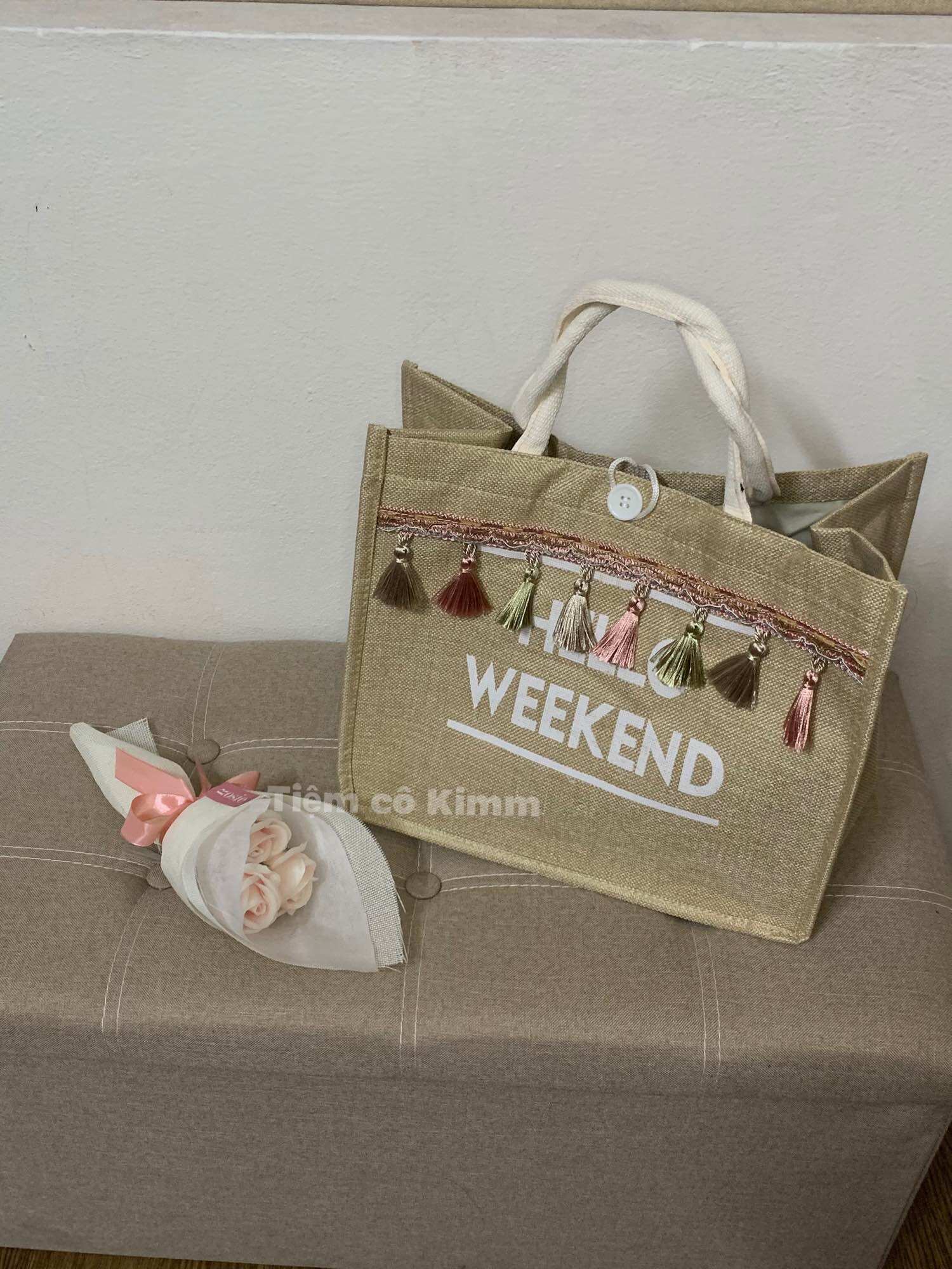 Túi hello weekend phối tua rua ( mẫu mới )