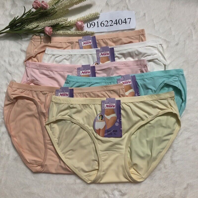 Set 12 Quần lót nữ thun lạnh NeVy, quần chíp nữ size trung