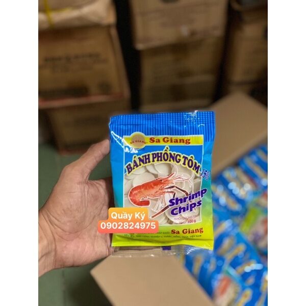 Bánh phồng tôm Sa Giang gói 100gr xanh