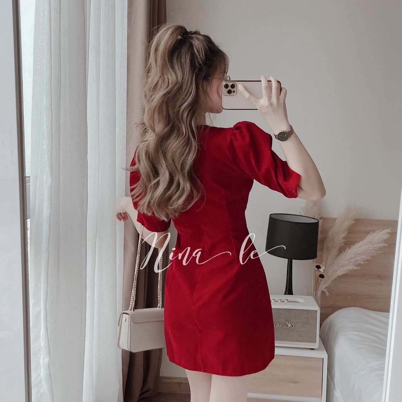 [Ảnh thật] 50-90kg Bigsize ĐẦM NƠ SUÔNG FORM A BASIC