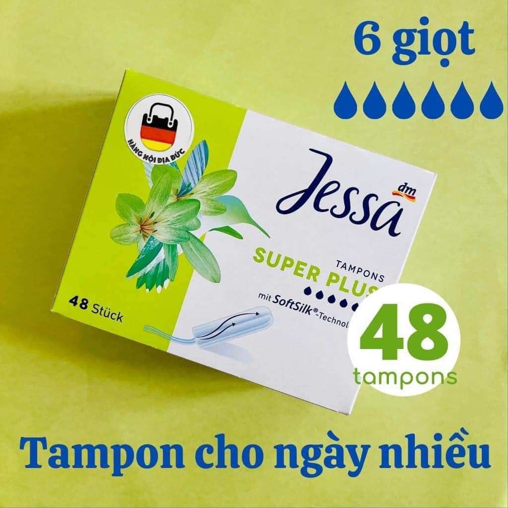 Tampon Jessa 6 giọt hộp 48 chiếc hàng Đức xách tay