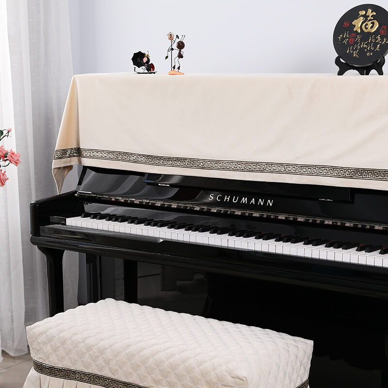 Khăn Phủ Đàn Piano Kiểu Đứng Nhung Tơ Cổ Điển Khăn Phủ Vải Nghệ Thuật Chụp Nửa Đàn Piano Điện Năng Thông Minh 88 Zhujiang Khí Chất Phong Cách Châu Âu Đơn Giản