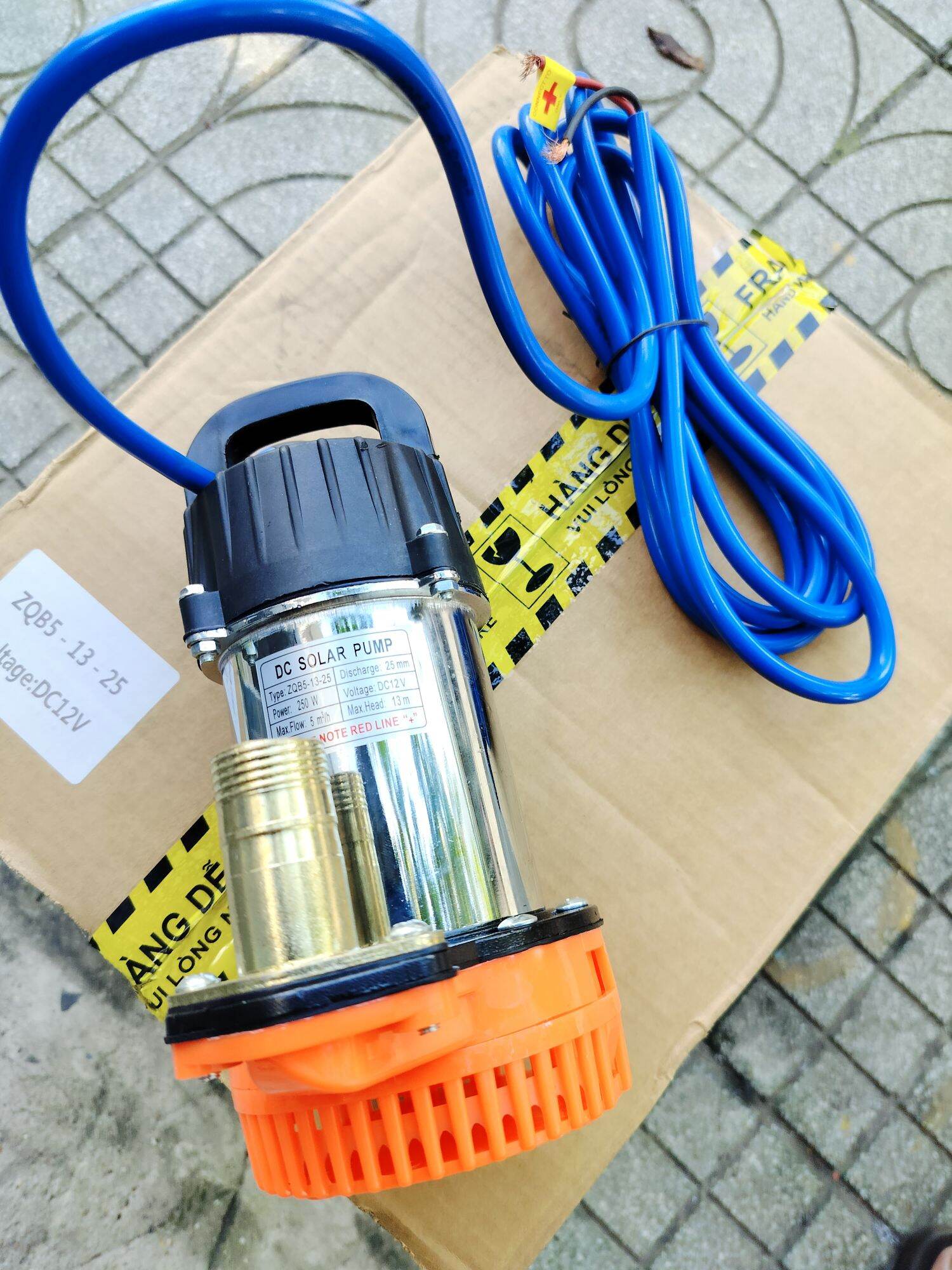BƠM THẢ CHÌM 250W.CÁNH INOX.DC12V
