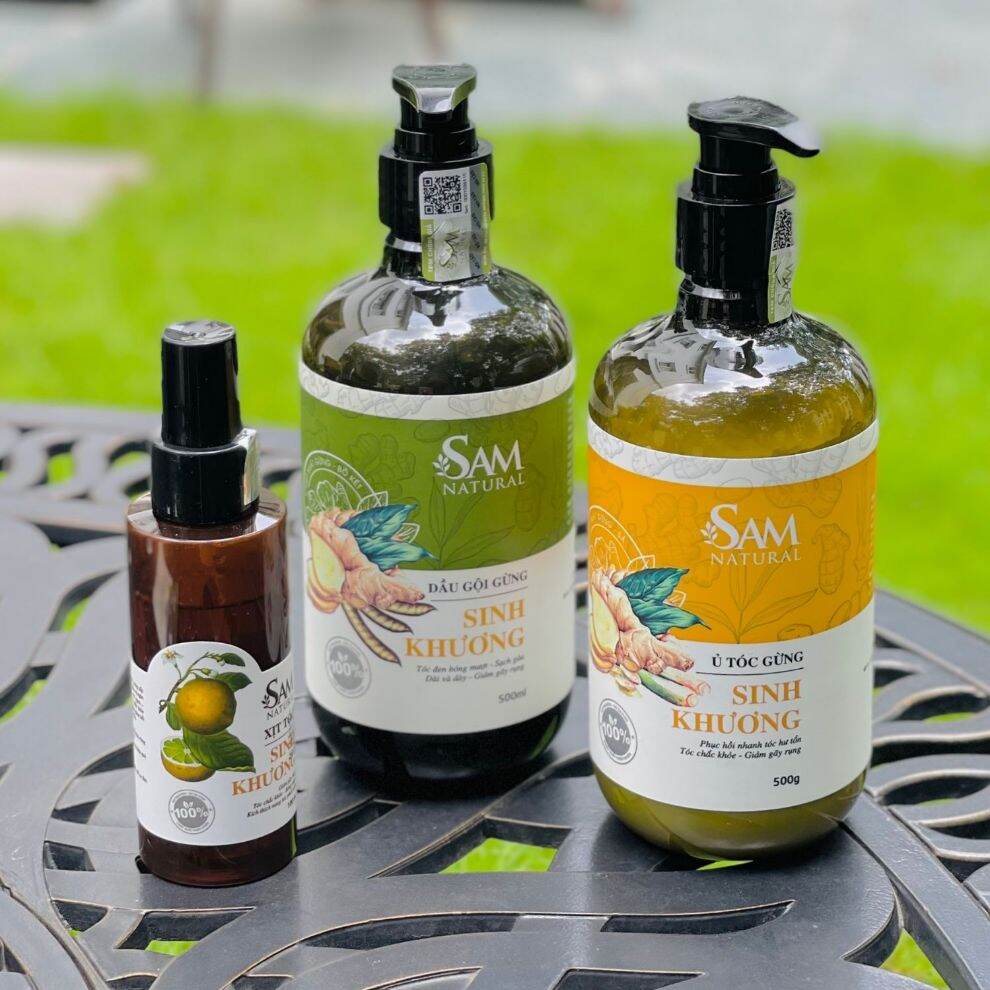 Trọn bộ dầu gội Sinh Khương chống rụng tóc, kích mọc tóc, sạch gàu, phục hồi tóc