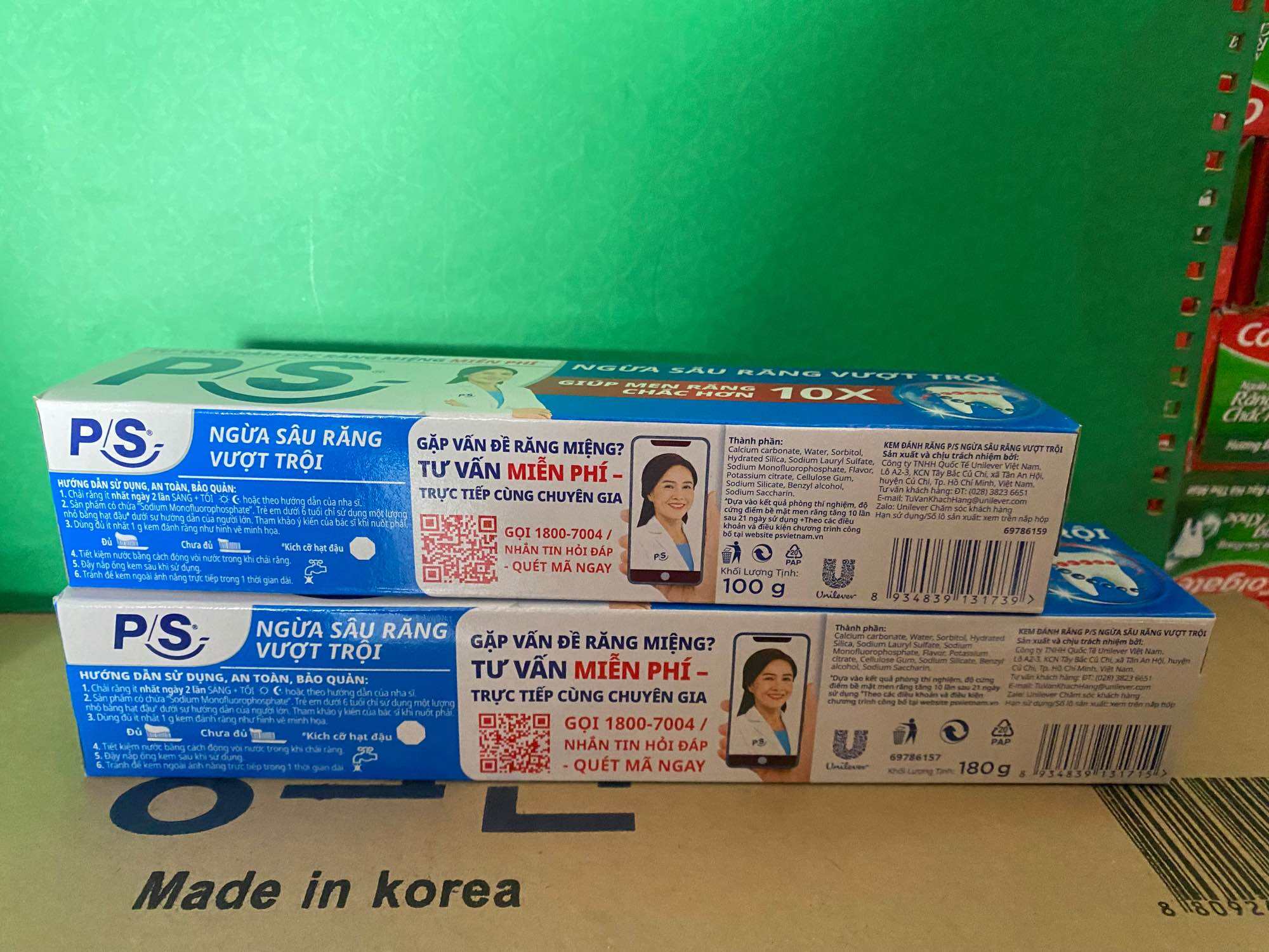 Kem đánh răng P/s ngừa sâu răng 180g| 110g. 