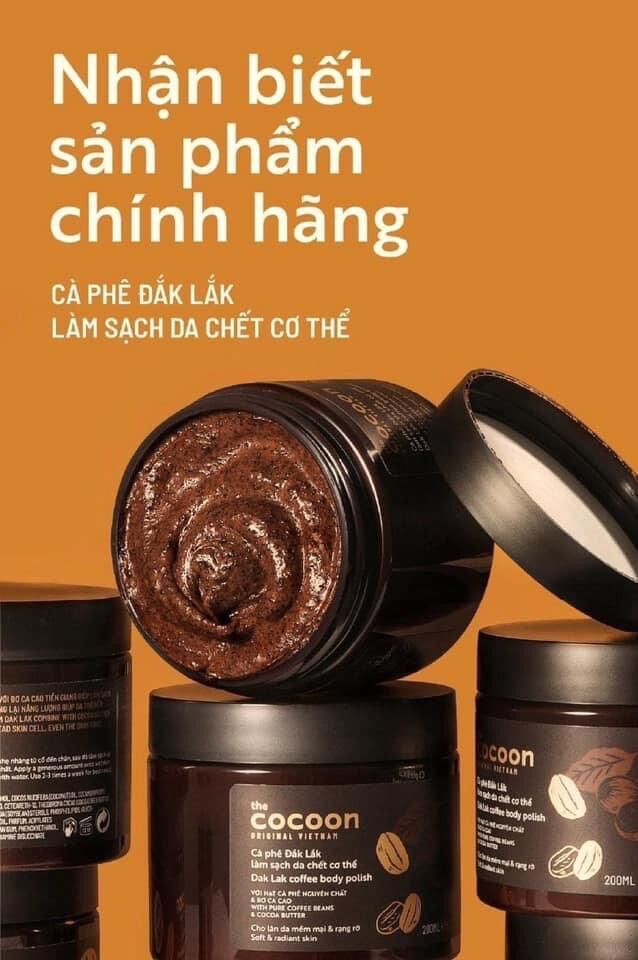 Cà phê Đắk lắk làm sạch da chết COCOON 200ml (Dak lak coffee body polish)