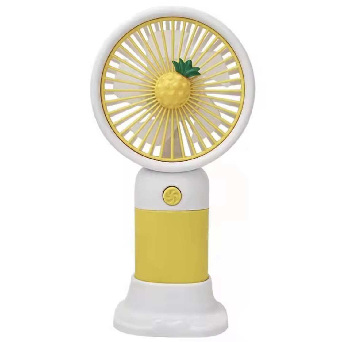 Quạt cầm tay mini sạc điện tiện dụng,Quạt mini cầm tay có đế để bàn,Quạt mini giá rẻ hình hoa quả mẫu mới