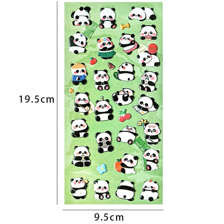Hình dán sticker 3D gấu trúc panda (1 tấm)