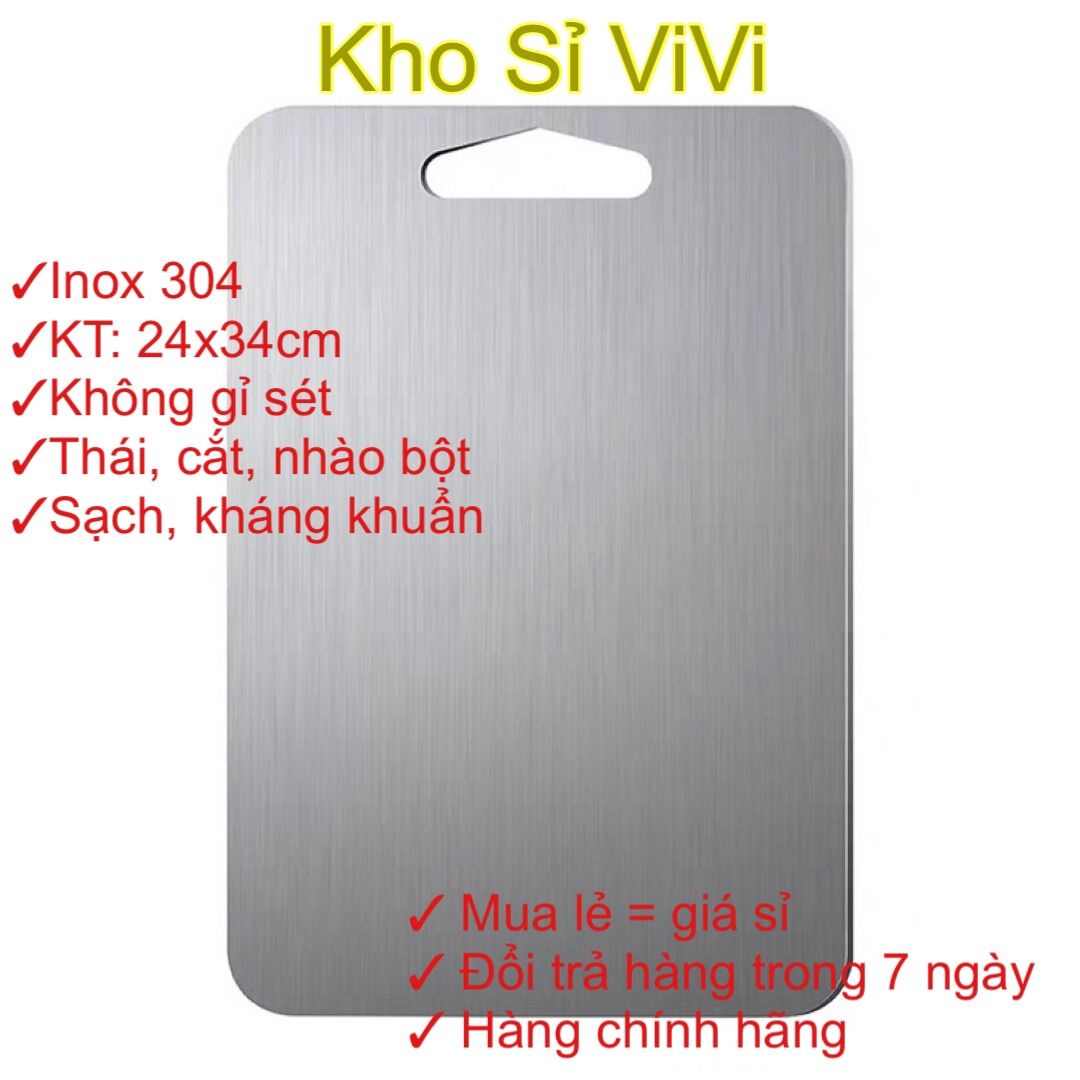 Thớt Inox 304 kháng khuẩn chống ẩm mốc size lớn