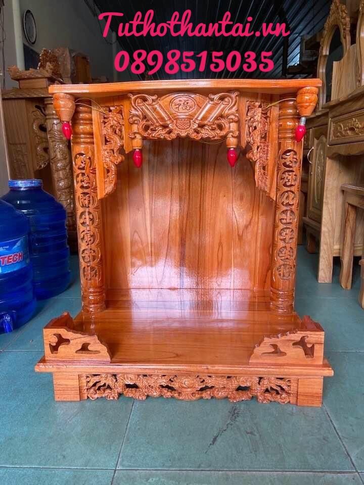 Bàn thờ treo tường Bà có ngang 60cm chạm Rồng