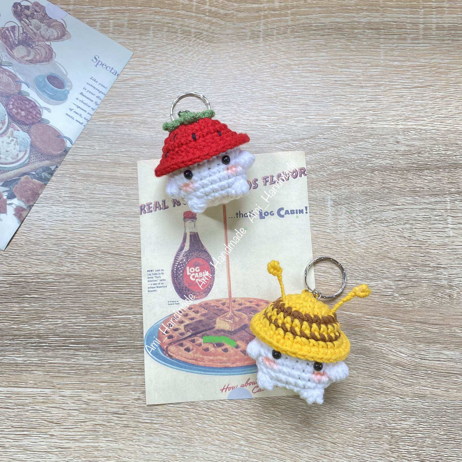 Móc khoá bé nấm (Sản phẩm len handmade)