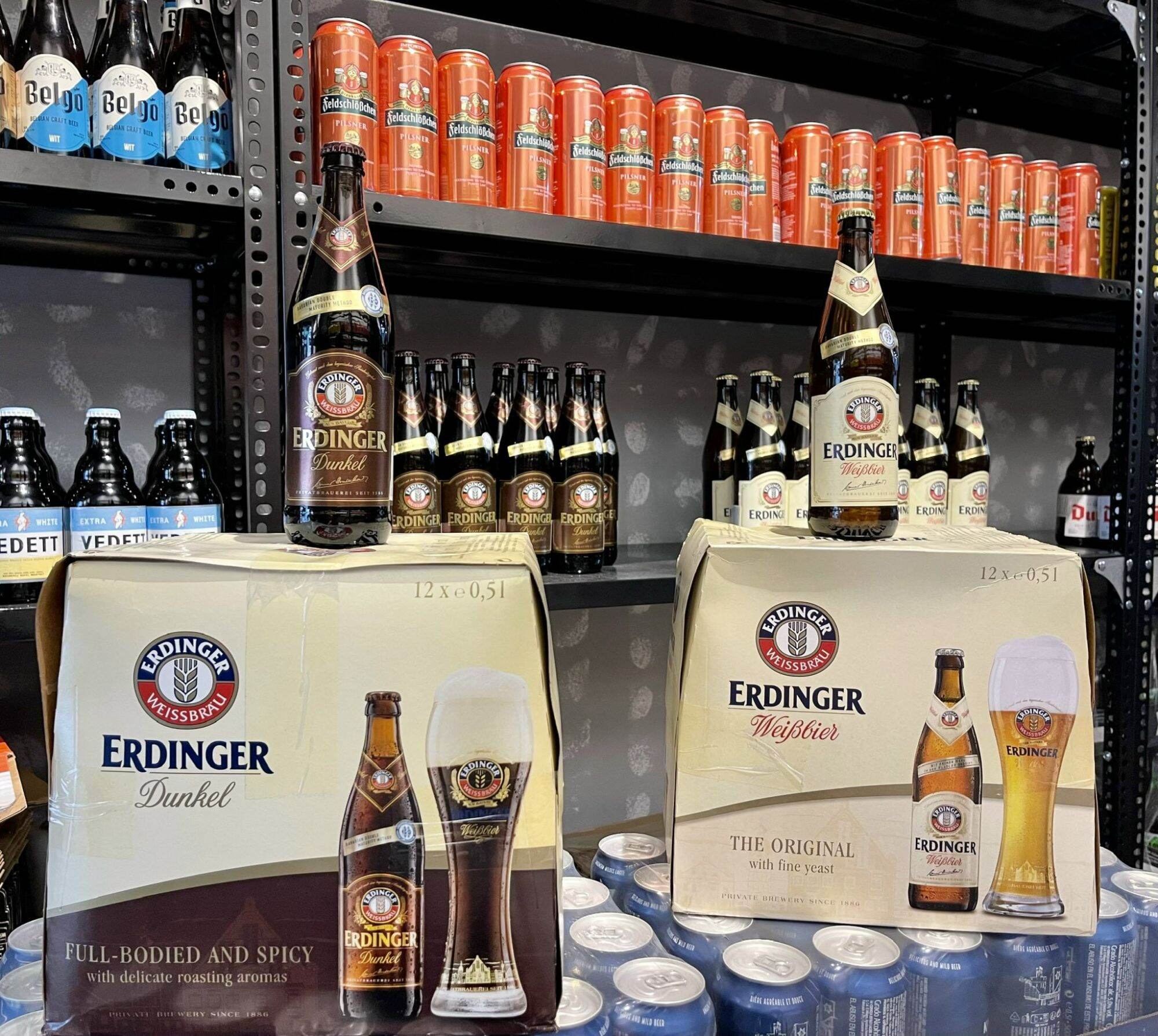 Bia nhập khẩu Đức Erdinger bia Đen và Vàng chai 500ml - 5.3%