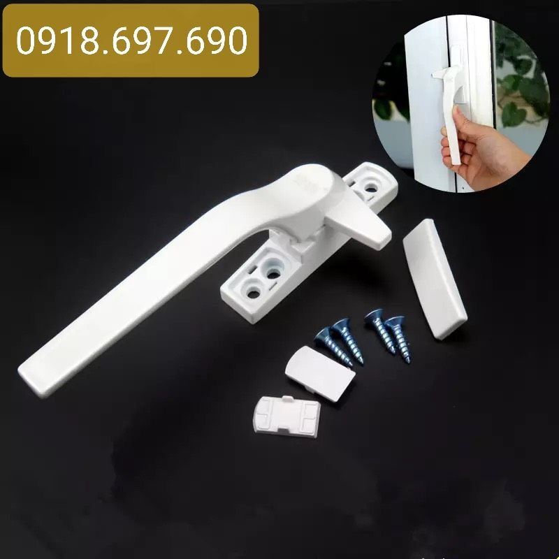 Tay nắm gạt cửa sổ mở cửa nhựa lõi thép UPVC