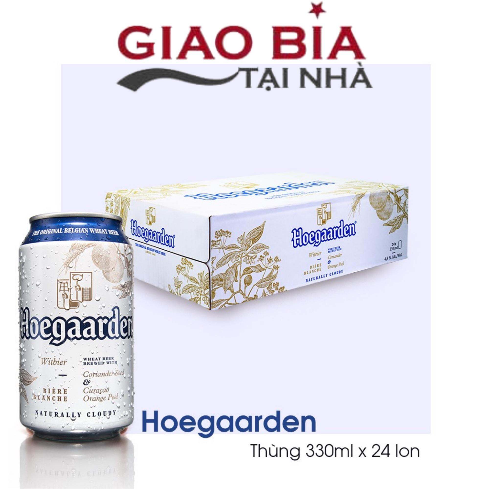 Thùng Bia Hoegaarden 330ml x 24 Lon Bia Lúa Mỳ Phong Cách Bỉ Chỉ Giao Nhanh HN