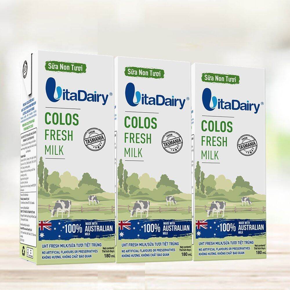 Thùng Sữa non tươi Vitadairy 100% từ Úc24 hộp x 180ml